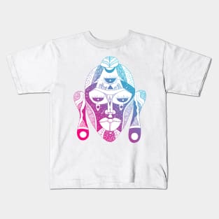 Dual Color African Mask 7 Kids T-Shirt